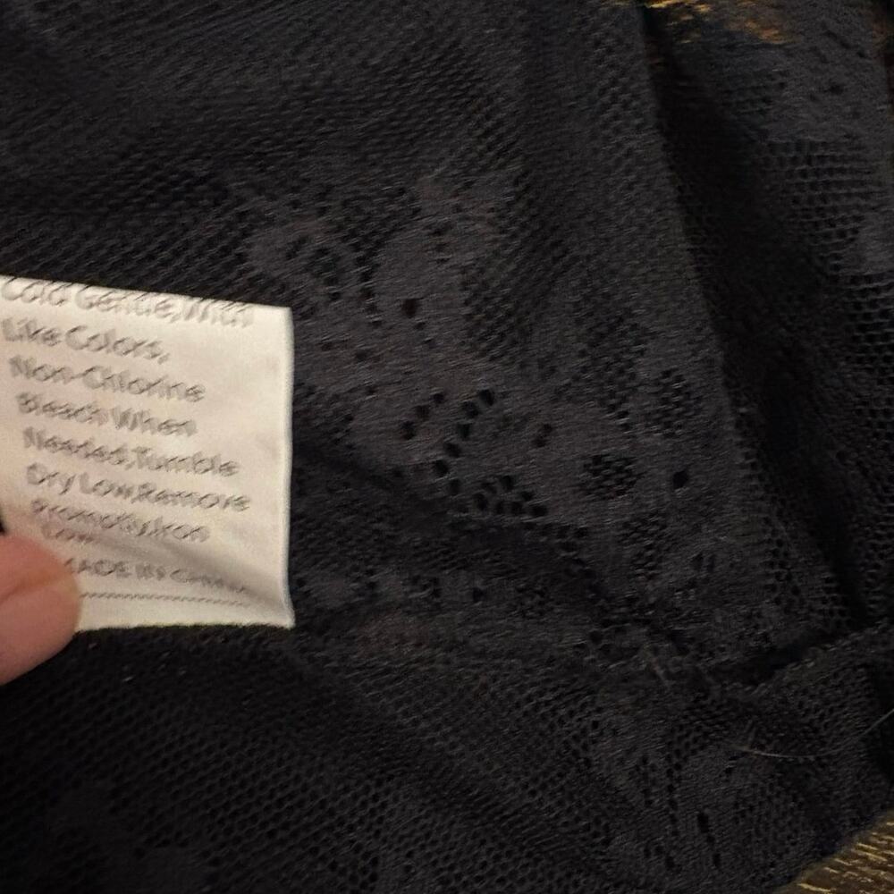 Black Lace Corset Bustier Top Size S Lace Coquette Goth Y2K Sheer Going out top - Picture 6 of 6